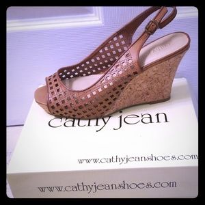 Cathy Jean Cork Wedge Heel